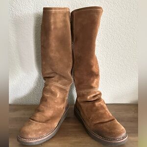 Bronx Reno lined Fur Brown Suede Knee-High Boots